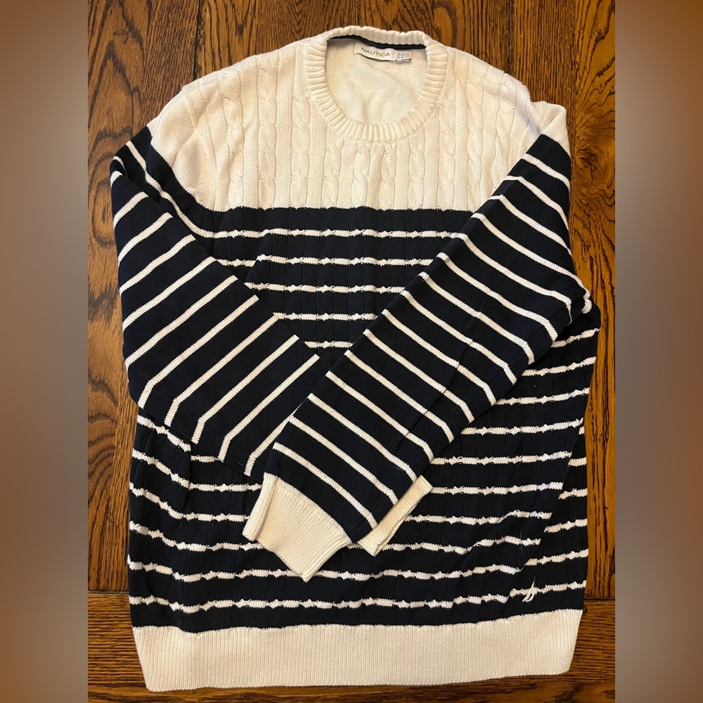Nautica Men’s Knit Stripe Sweater - SIZE XL